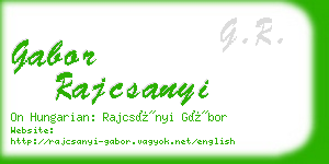 gabor rajcsanyi business card